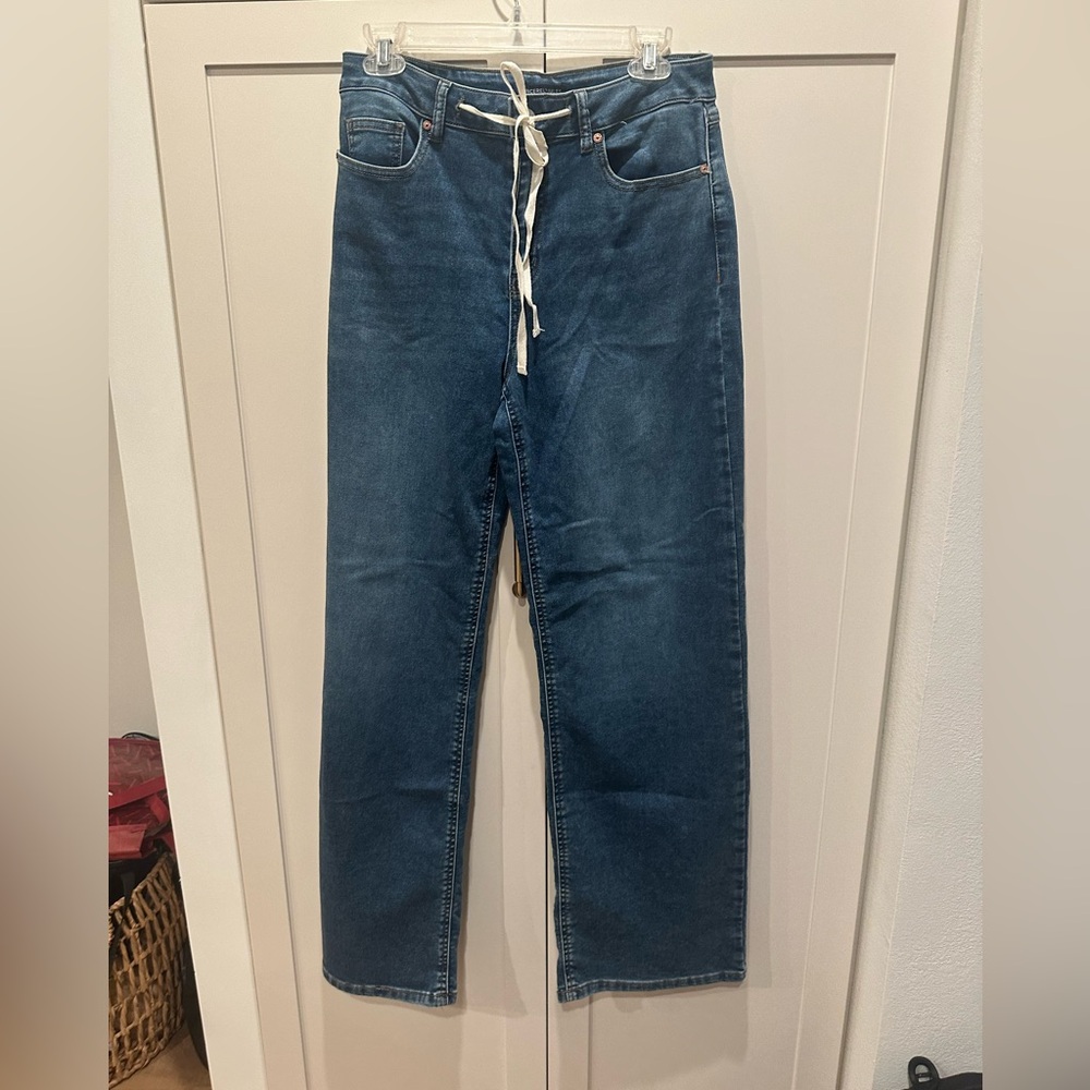 Sincerely Jules Blue Relaxed Jeans with Drawstring